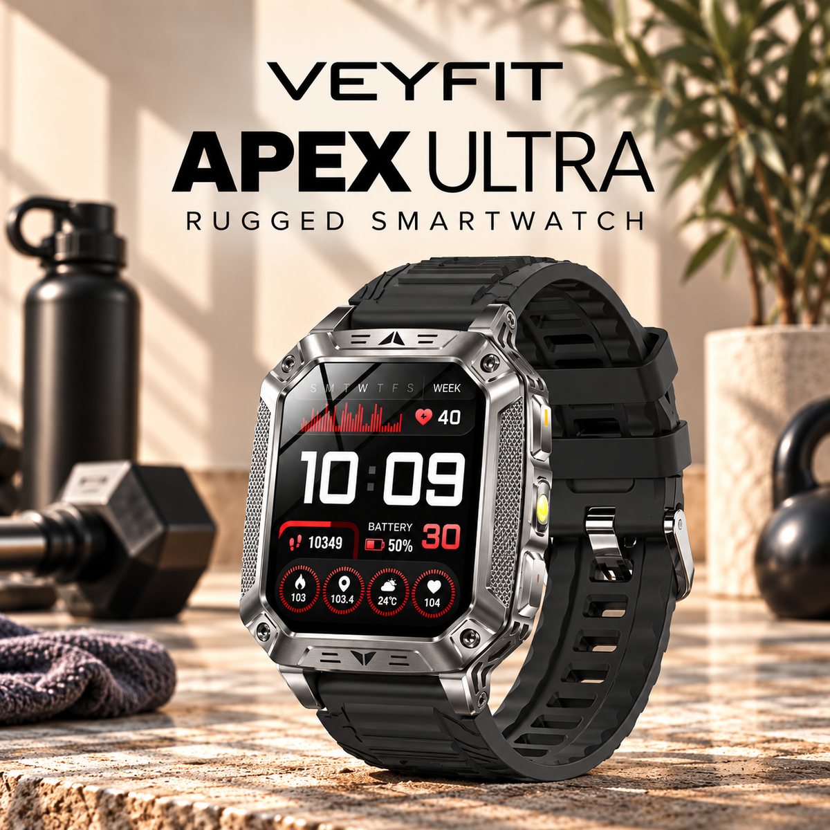Apex Ultra Rugged Smartwatch AMOLED Bluetooth Calling