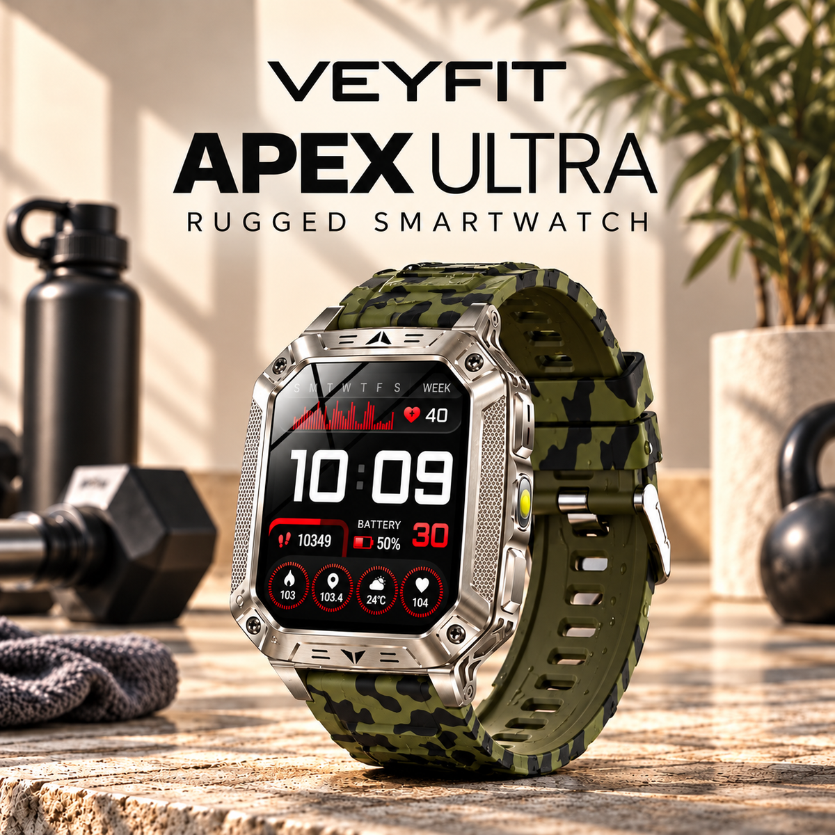 Apex Ultra Rugged Smartwatch AMOLED Bluetooth Calling