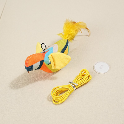Hanging bird cat toy